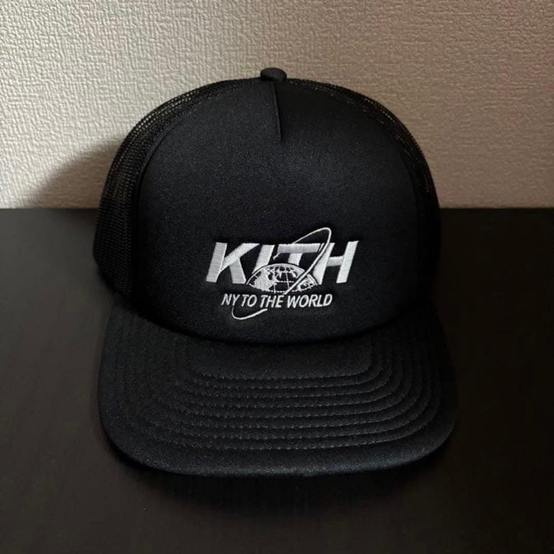 ほぼ新品 KITH キス 24AW トラッカー メッシュキャップ 黒