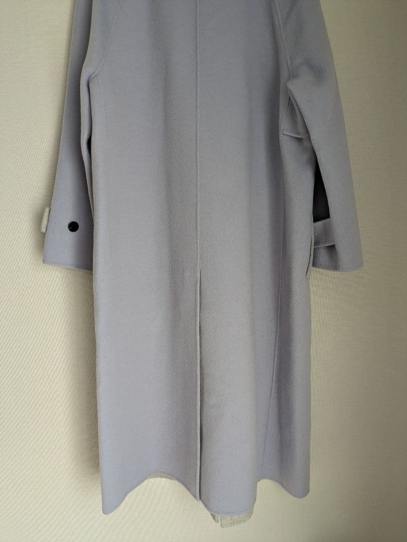 theory luxe 定価9.8万 ウールカシミヤリバーコート パープルヘザー