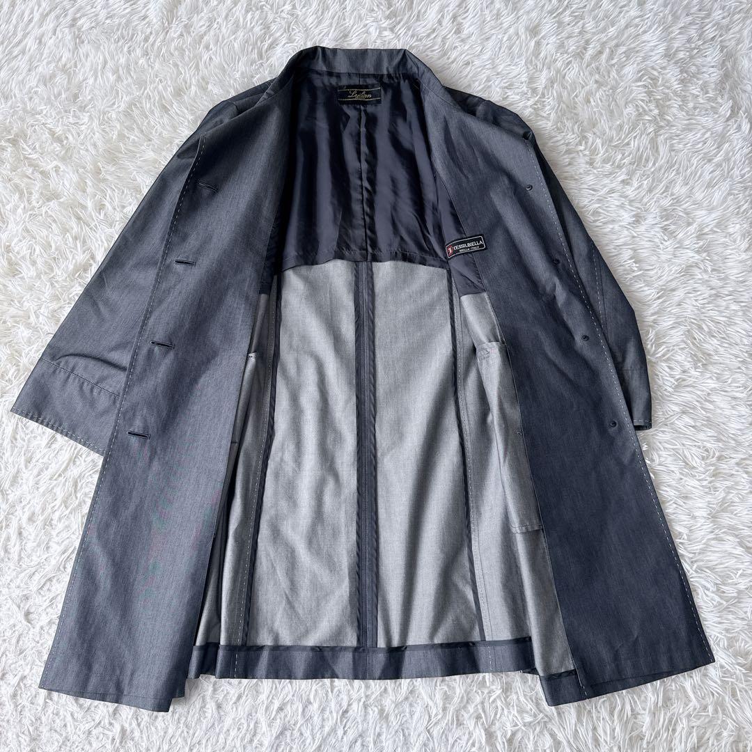 極美品 レリアン シルク混 スプリングコート 大きいサイズ 13+ グレー