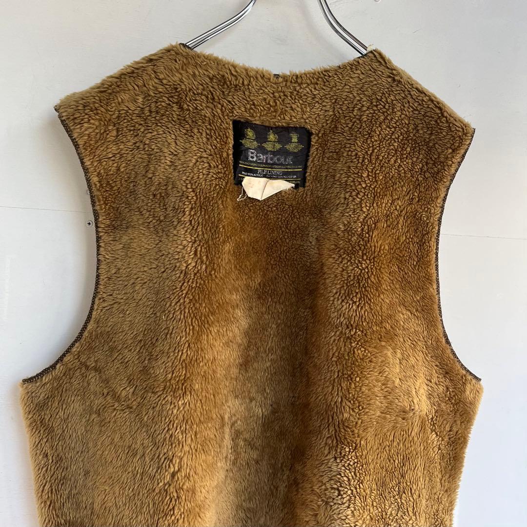 90s Barbour ボアベスト パイルライナー 3ワラント バブアー 古着