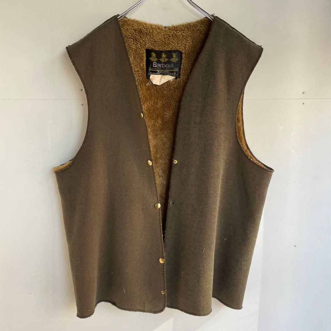 90s Barbour ボアベスト パイルライナー 3ワラント バブアー 古着