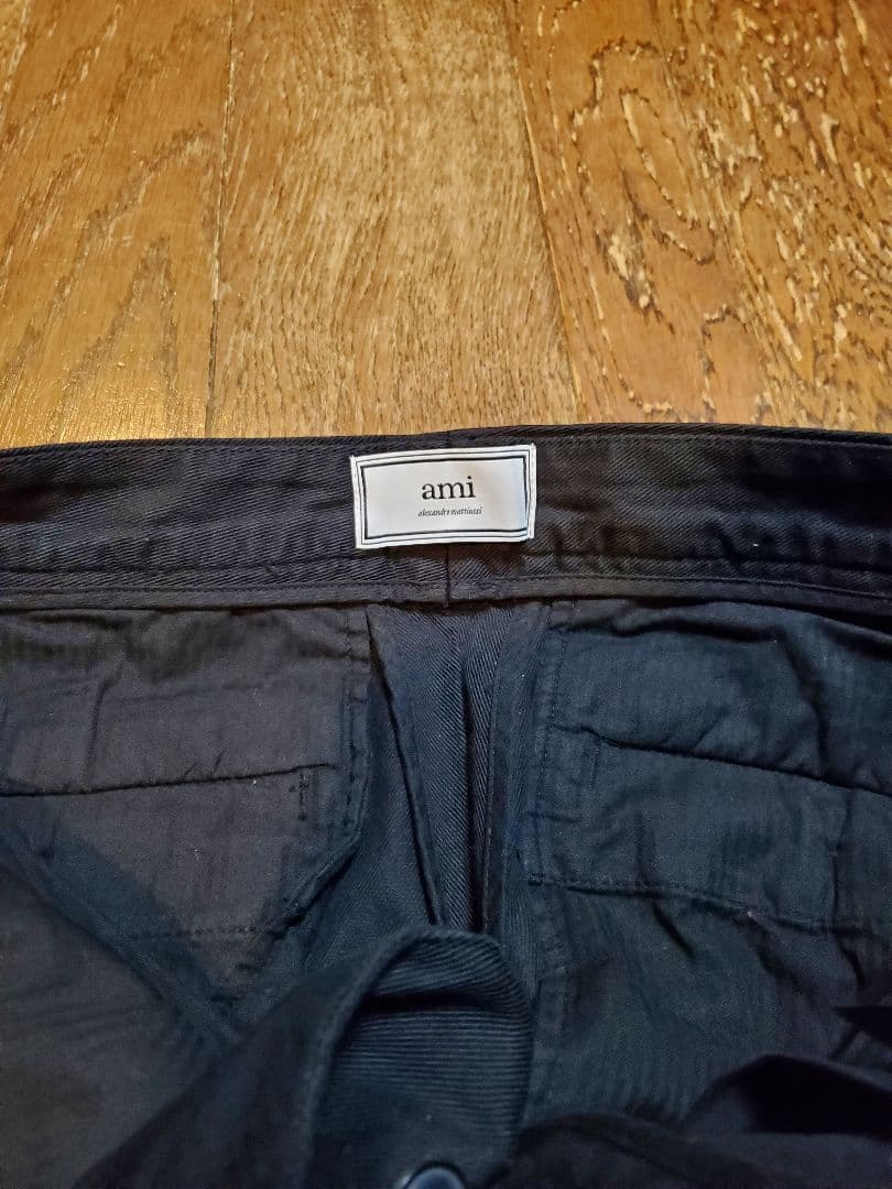 Ami 綿パンツ 黒色 サイズS