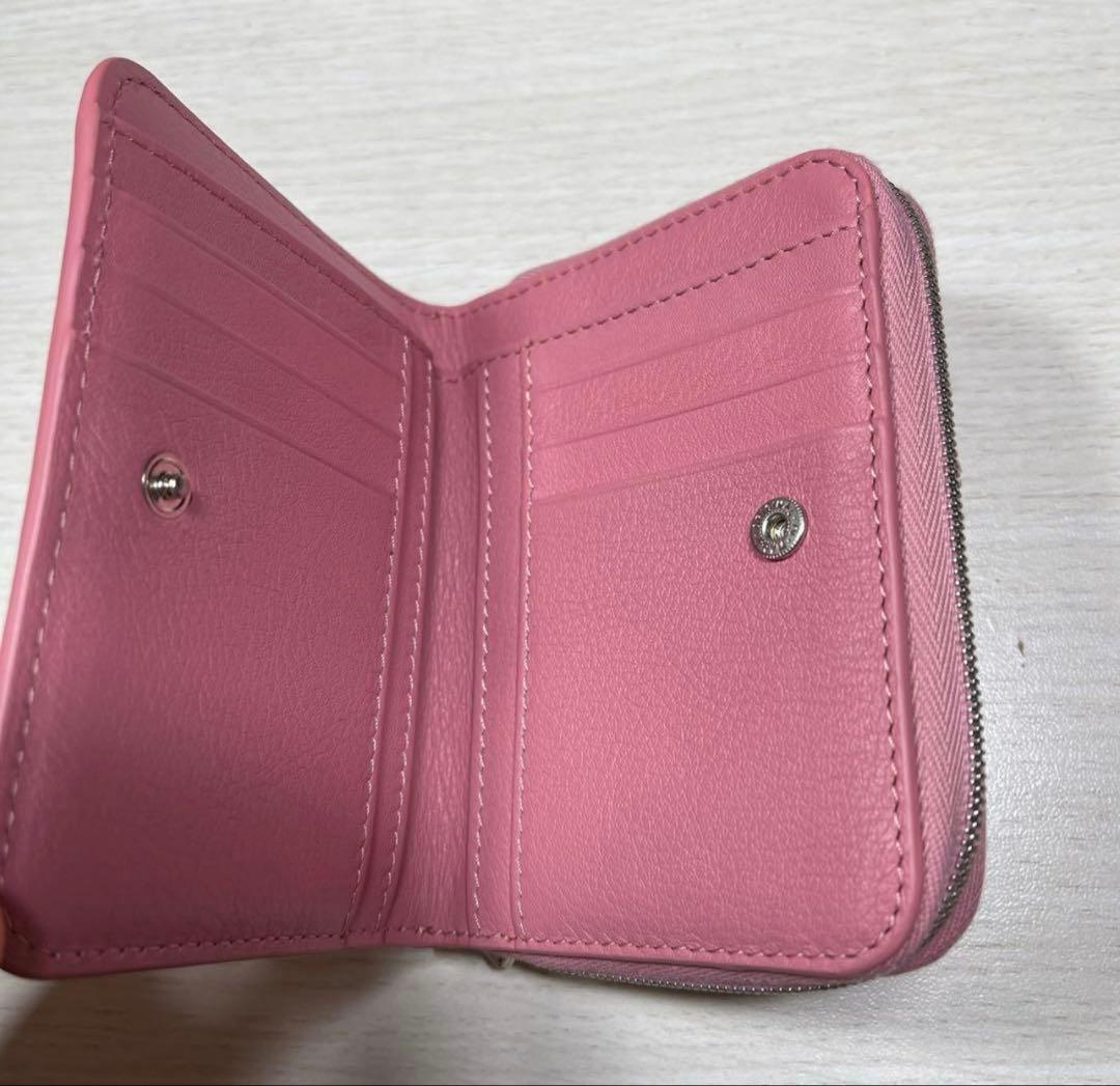 メゾンキツネ　二つ折り財布　ピンク
