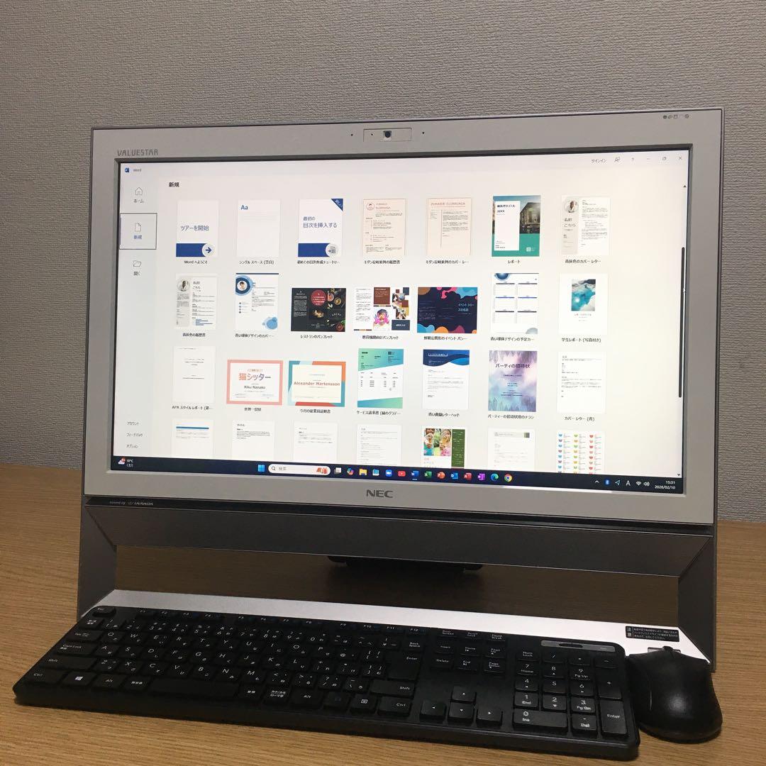 NEC VALUESTAR 地デジ Win11 一体型 SSD デスクトップPC