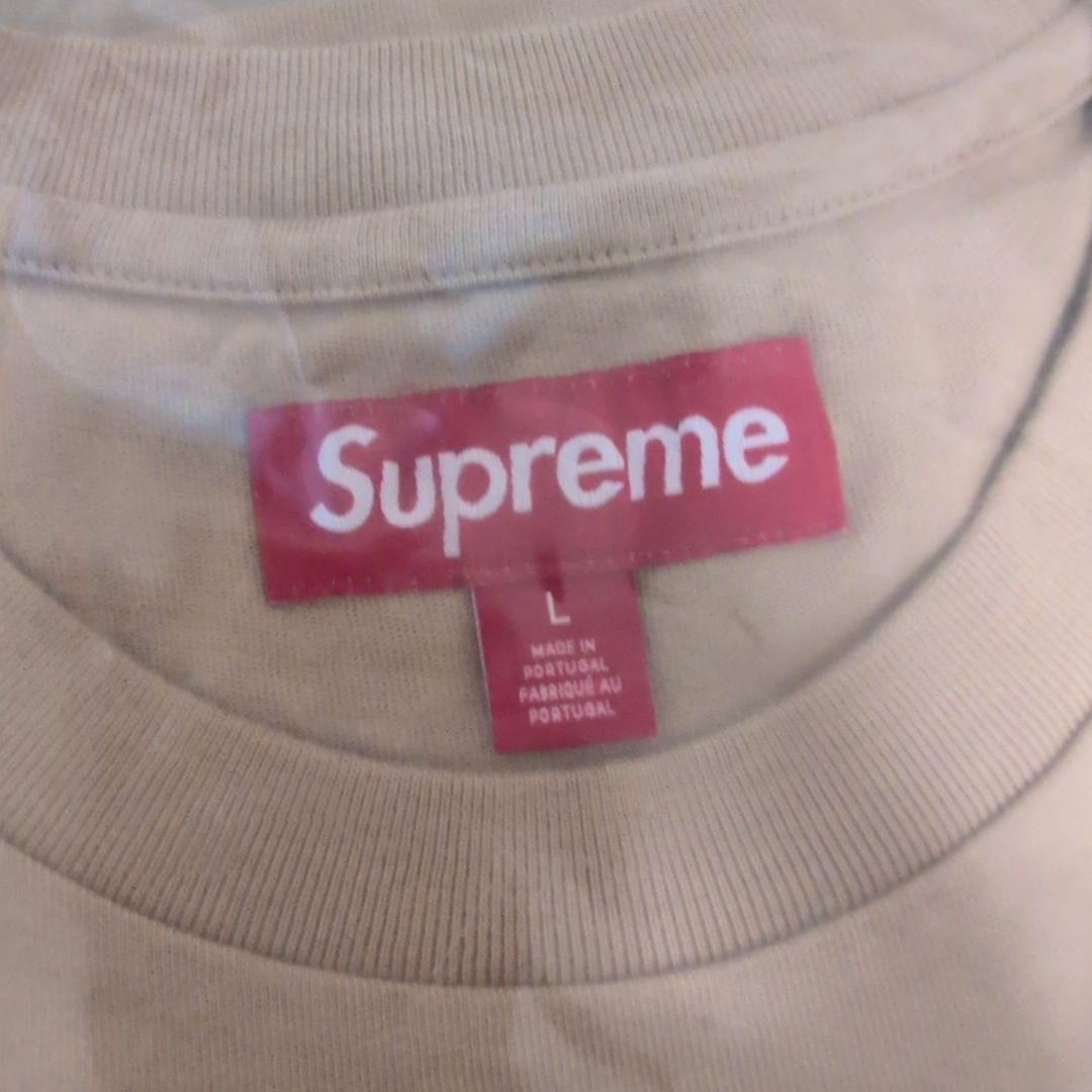 Supreme ベージュ Tシャツ L
