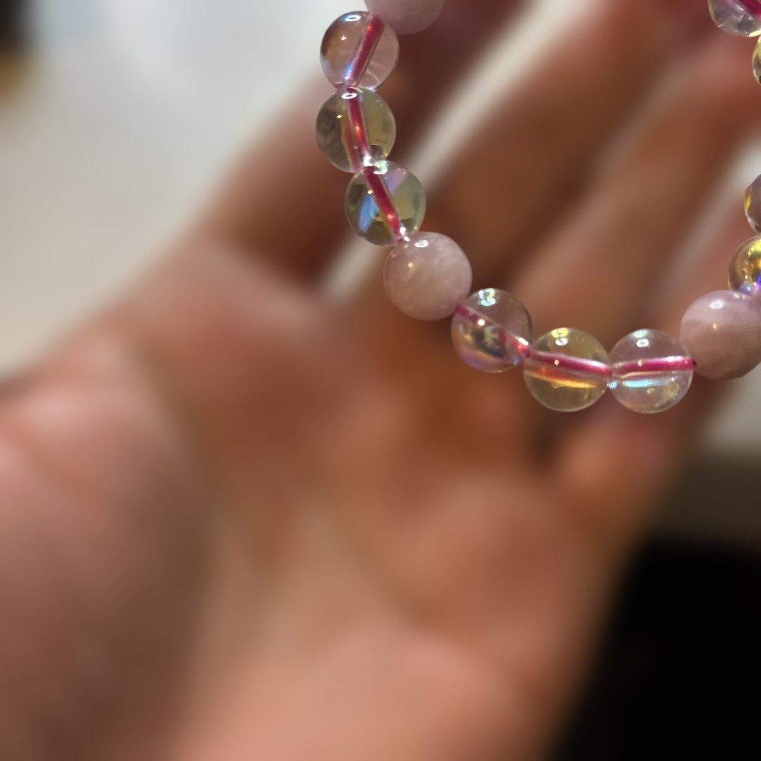 アクアオーラ水晶とピンククンツァイト！もっと綺麗になった！