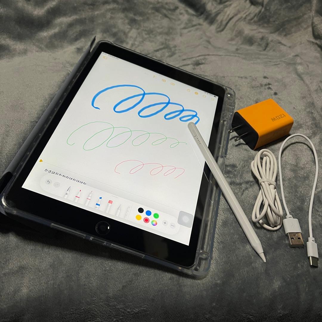 Apple iPad 第7世代 32GB ケース+互換ペンシル等付フルセット