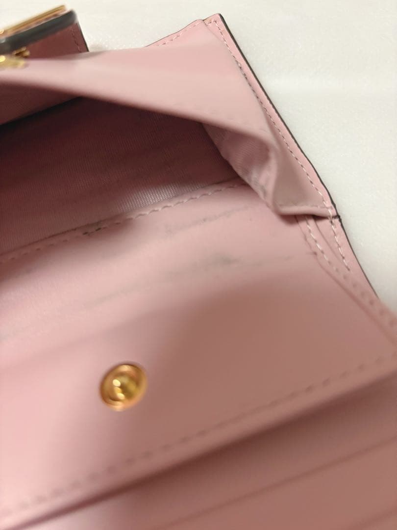 PRADA 二つ折り財布 グレー/ピンク