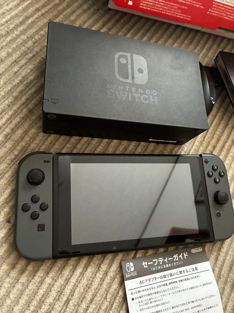 Nintendo Switch グレー 黒　本体 付属品付き