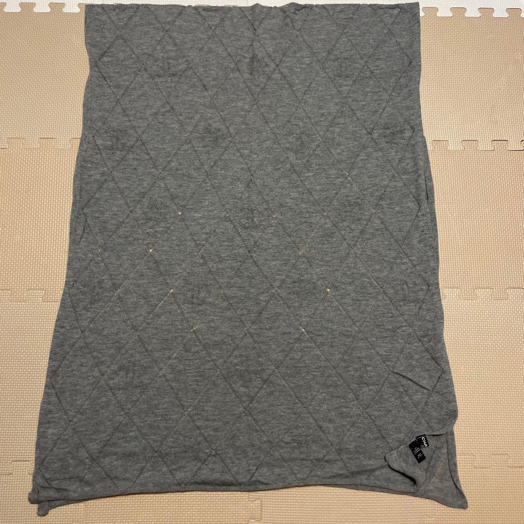 CHANEL カシミアストール グレー