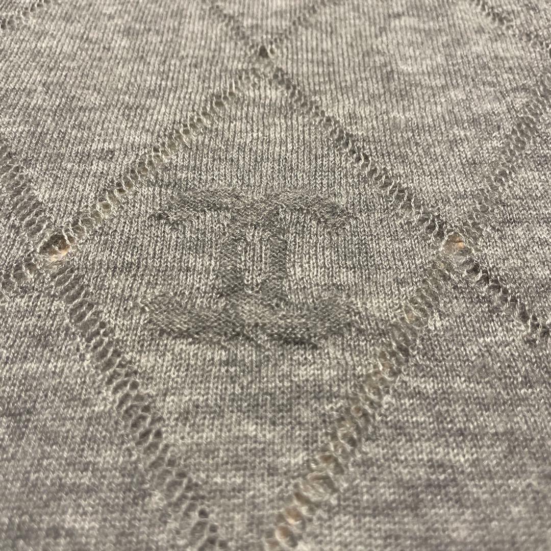 CHANEL カシミアストール グレー