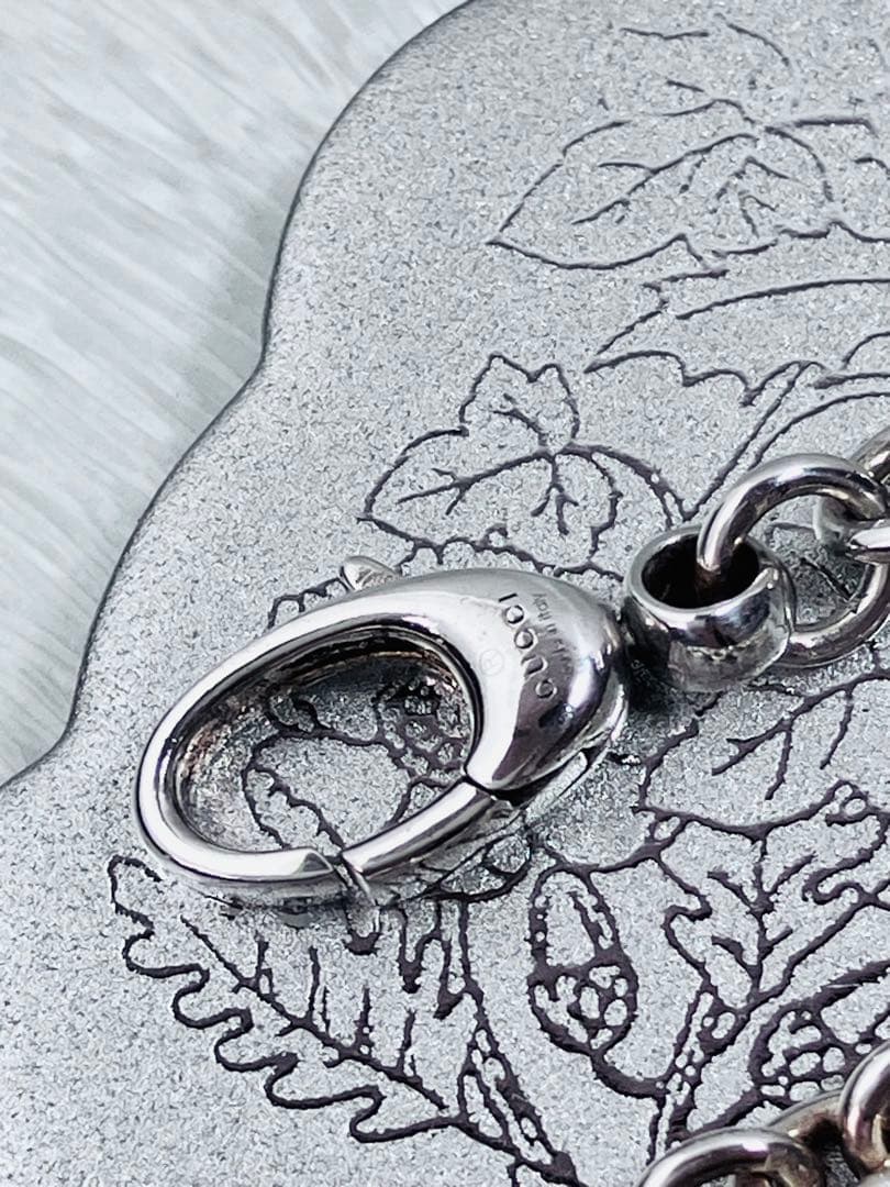【美品】GUCCI オーバルチェーン ネックレス 男女兼用　SV925