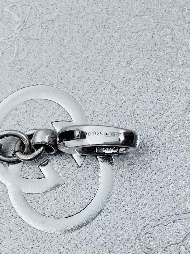 【美品】GUCCI オーバルチェーン ネックレス 男女兼用　SV925