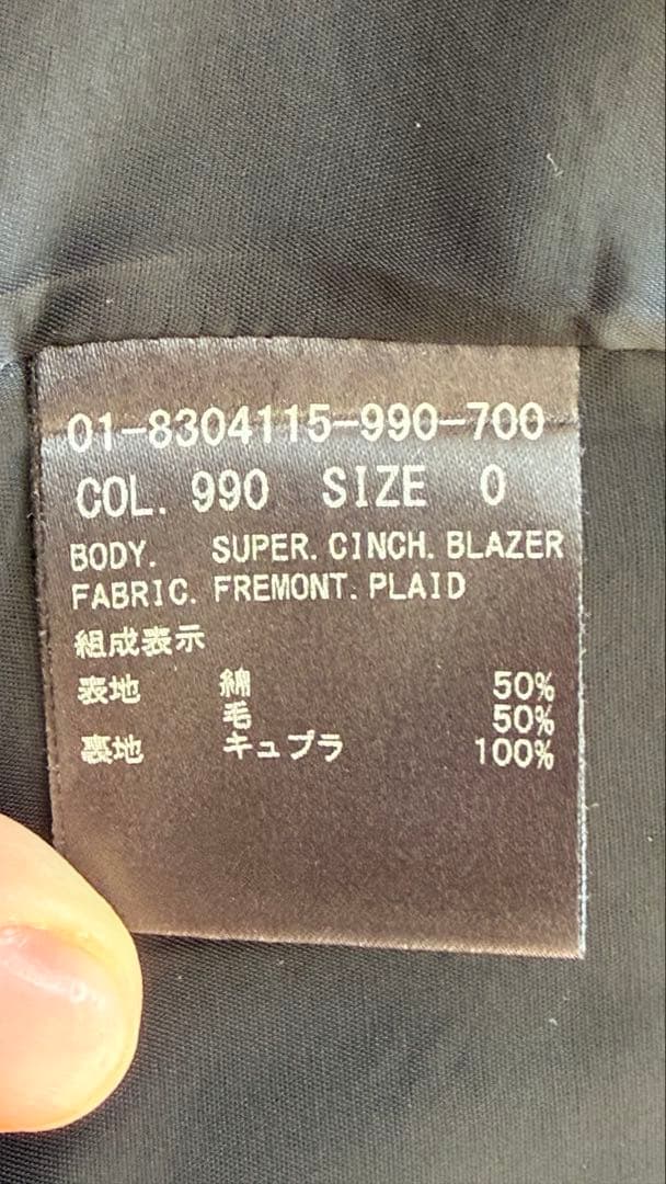 Theory 千鳥格子 テーラードジャケット