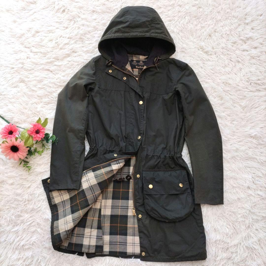 ☆Barbour☆バブアー オイルドジャケット　モッズコート　カーキ　フード付