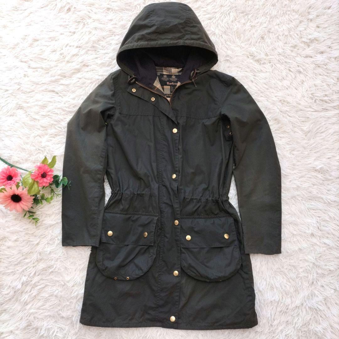 ☆Barbour☆バブアー オイルドジャケット　モッズコート　カーキ　フード付