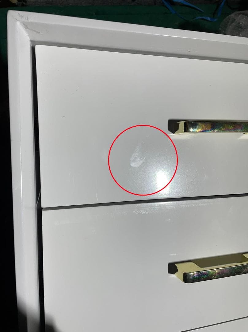ホワイト 3段チェスト 訳あり品　写真をご確認 TST06-④