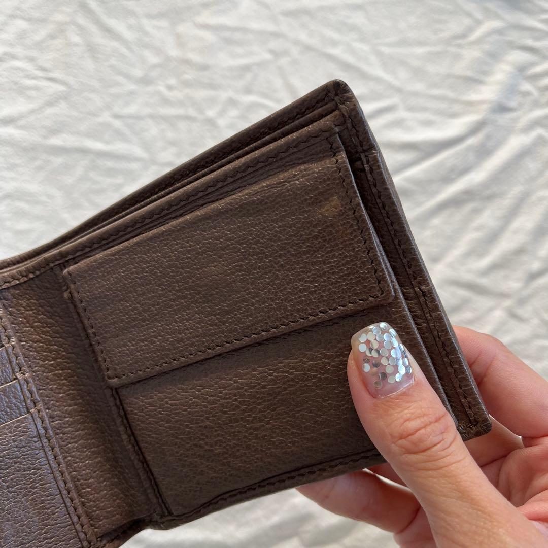 GUCCI 二つ折り財布　GGロゴ　シェリーライン　オフィディア　GGマーモント