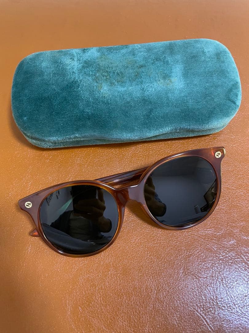 GUCCI GG0061S ブラウン　ウェリントン サングラス