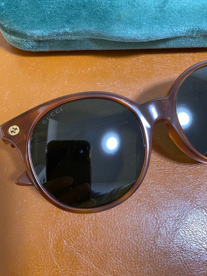 GUCCI GG0061S ブラウン　ウェリントン サングラス