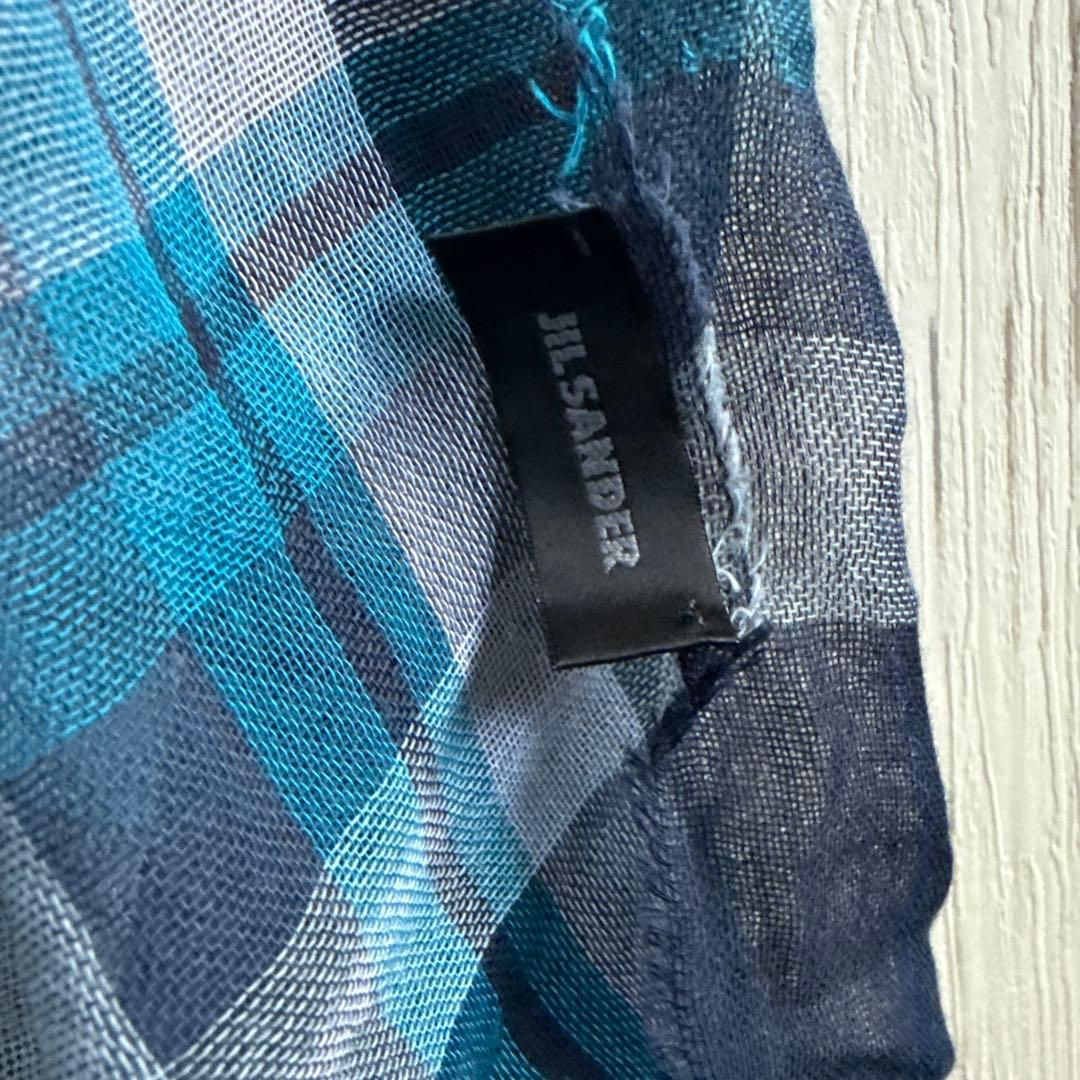 JIL SANDER チェック柄ストール　ジルサンダー