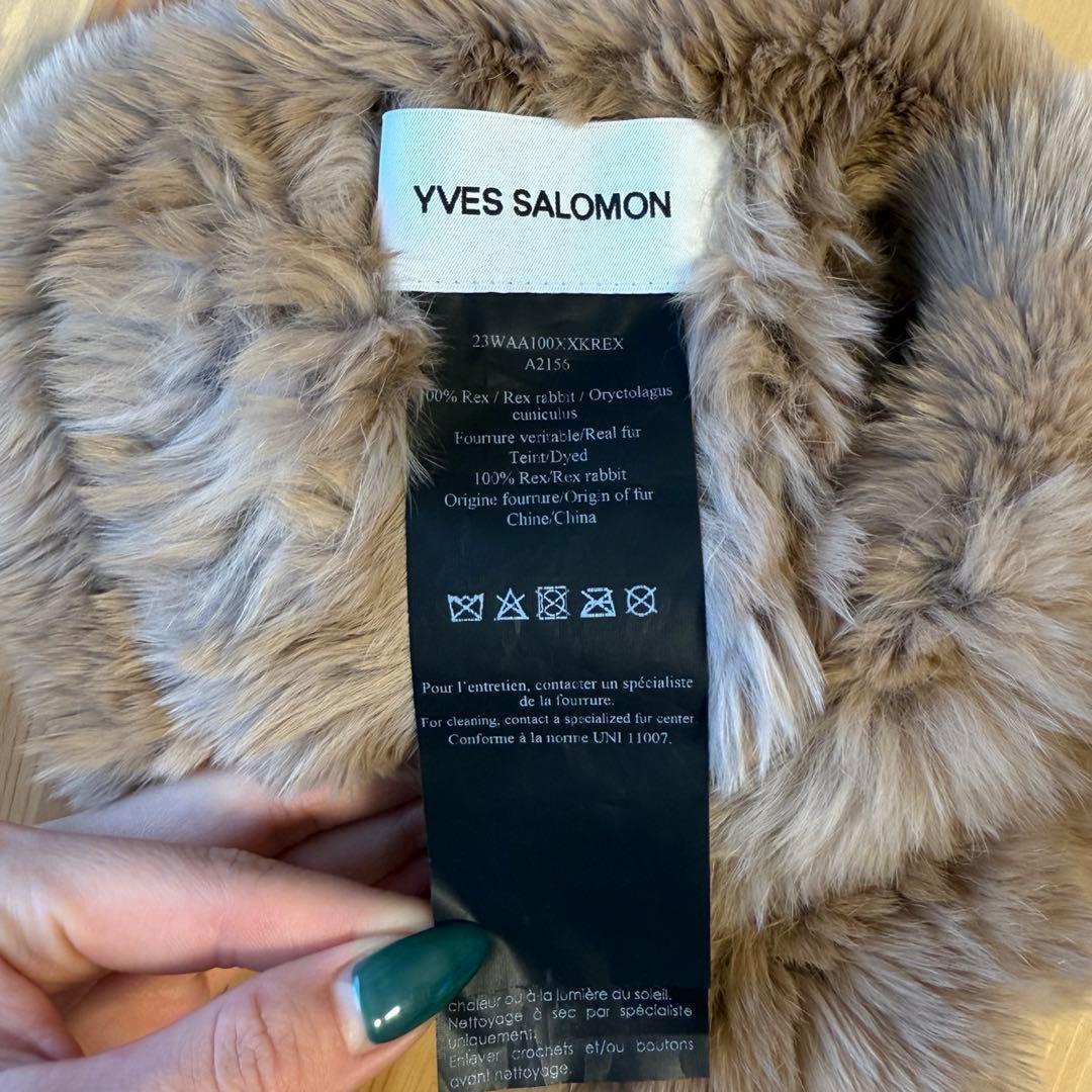 YVES SALOMON ファーヘアバンド