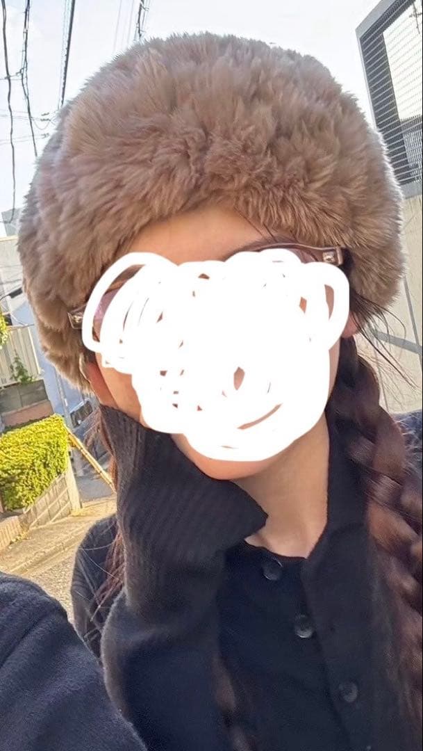 YVES SALOMON ファーヘアバンド