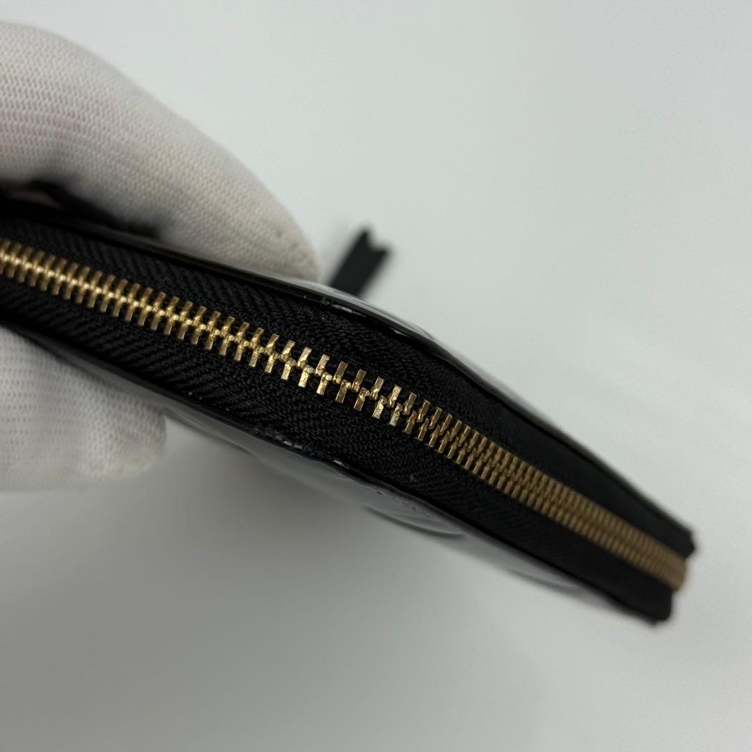 【保存箱付/美品】コムデギャルソン 二つ折り財布 レザー エンボスドット 黒
