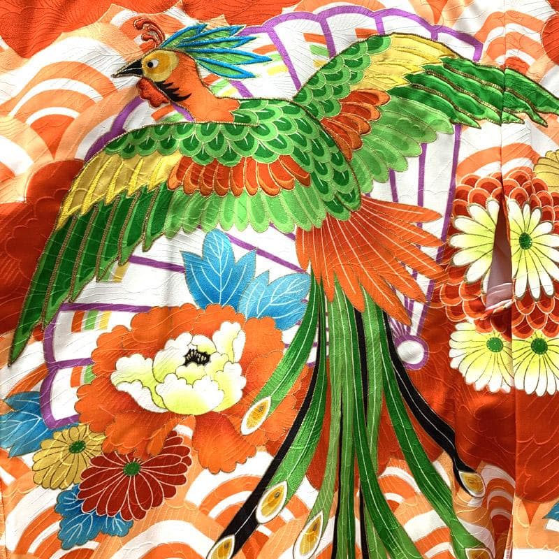 504ax55■お宮参り 女児 祝い着 着物 産着 掛着 絞り染 七五三■美品