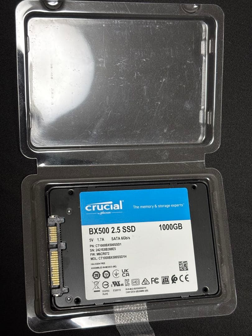 内蔵型SSD crucial BX500 2.5 SSD 1TB