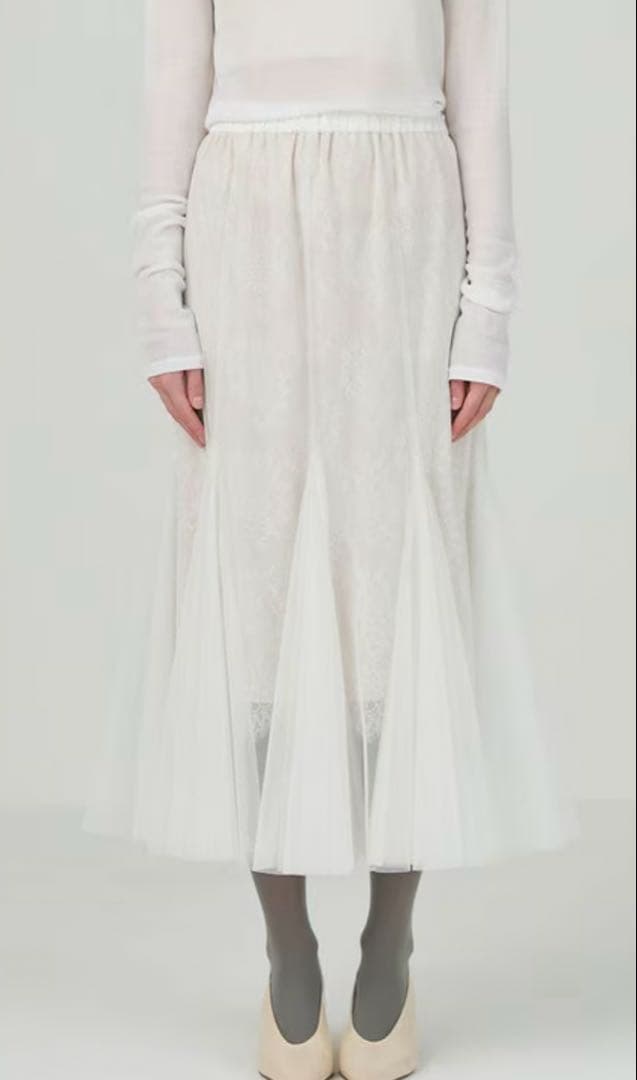 ★美品★2024AW レースレイヤードチュールスカート　グレースコンチネンタル