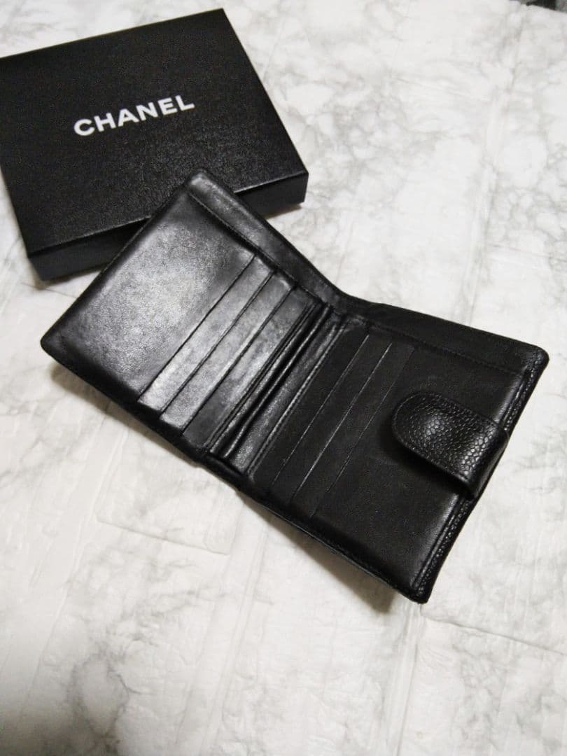 【超美品】シャネル キャビア デカココマーク 財布