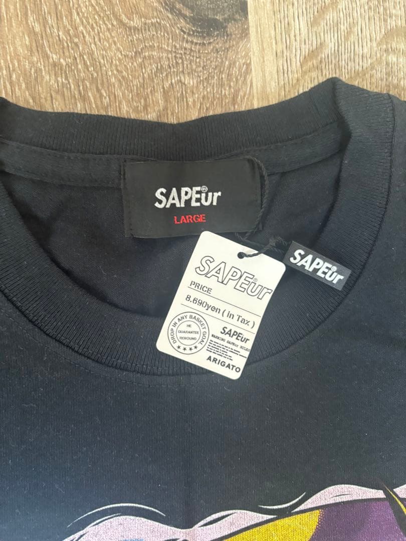 SAPEur サプール ワンピース ハンコック コラボTシャツ 黒 L
