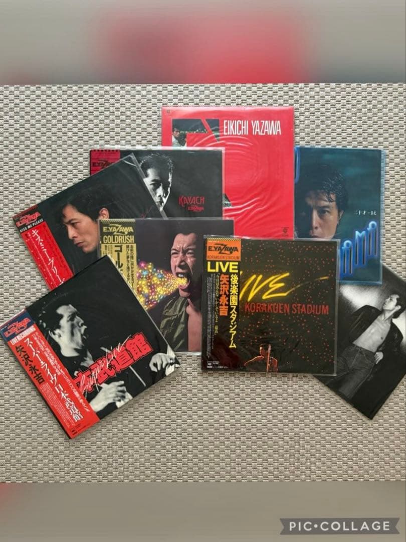 週末値下げ♪タワレコA4ステッカーおまけ付き 矢沢永吉 レコード8枚おまとめ