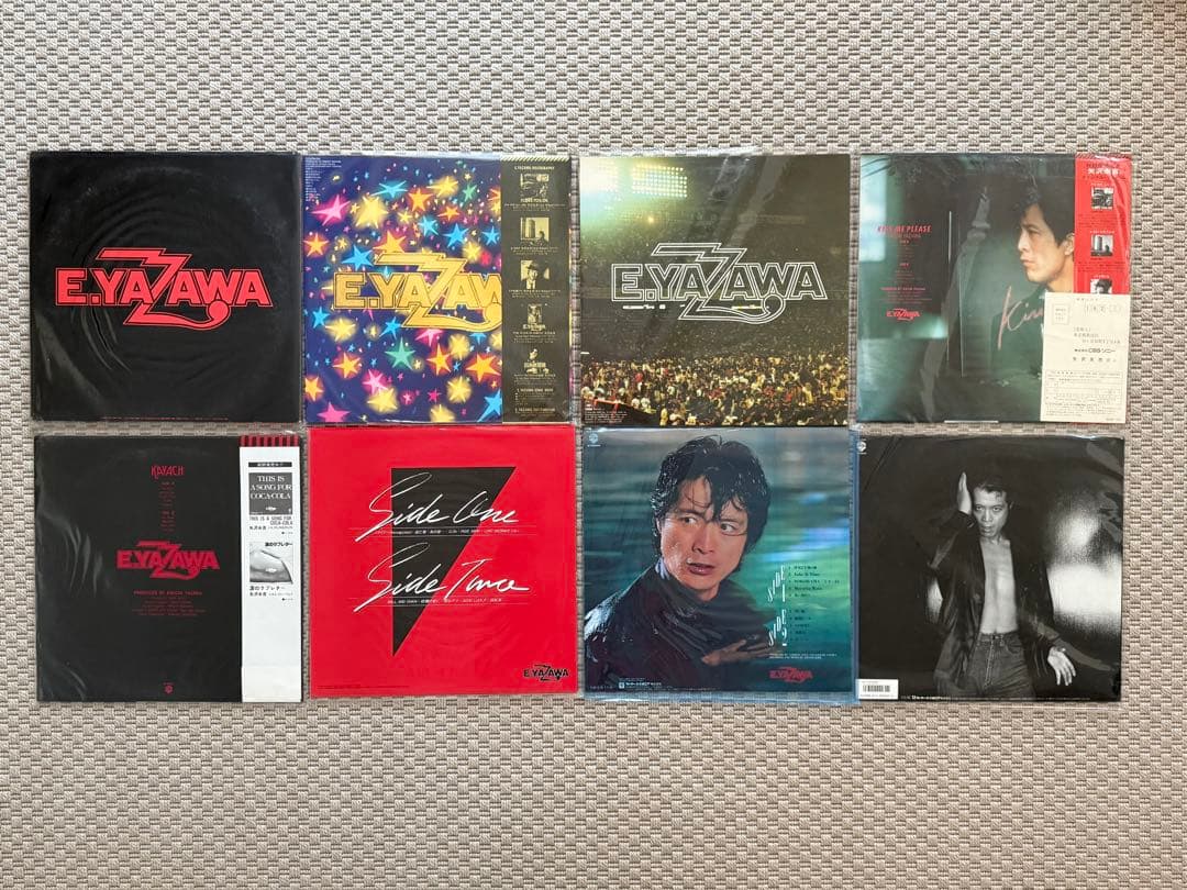 週末値下げ♪タワレコA4ステッカーおまけ付き 矢沢永吉 レコード8枚おまとめ