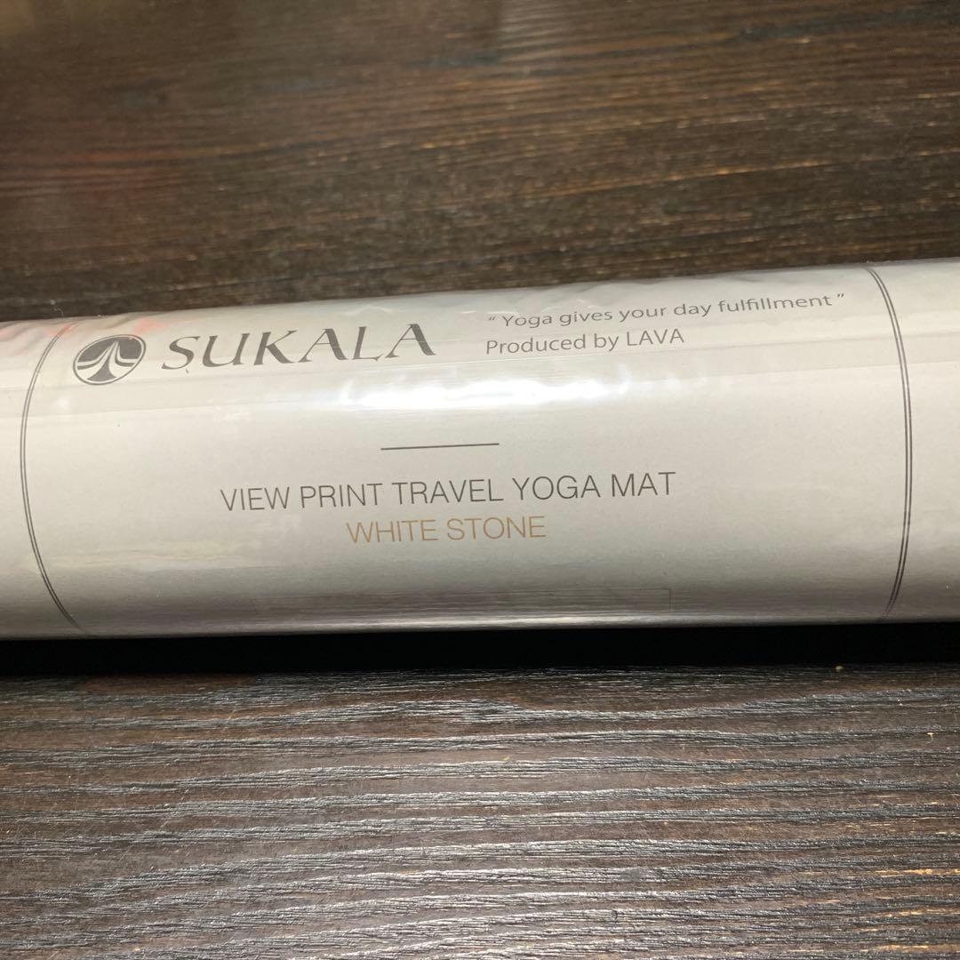 ヨガ・ピラティス VIEW PRINT TRAVEL YOGA MAT WHITE STONE