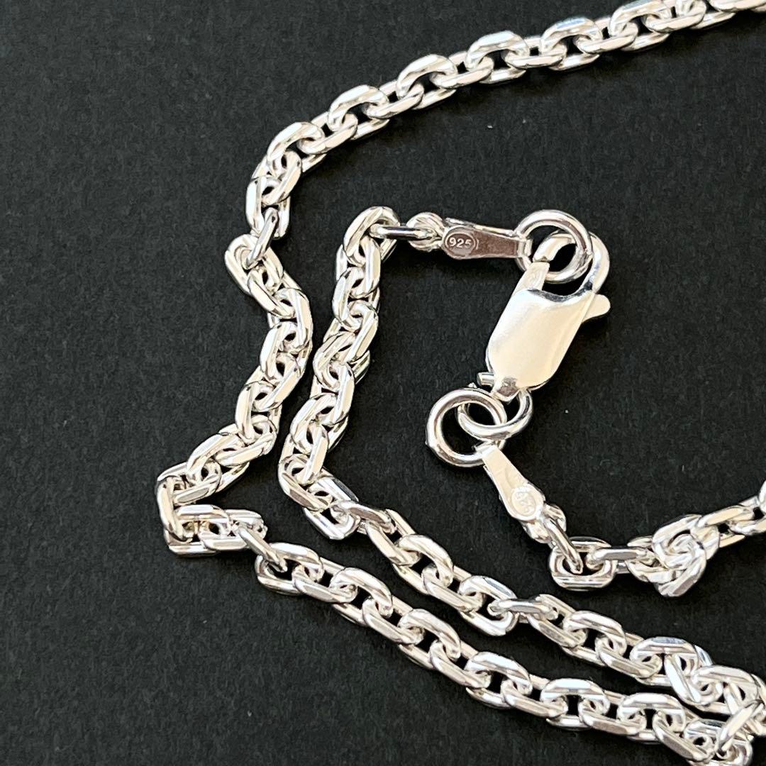 シルバー925 小豆チェーン ネックレス 50cm幅3mm アズキチェーン 新品