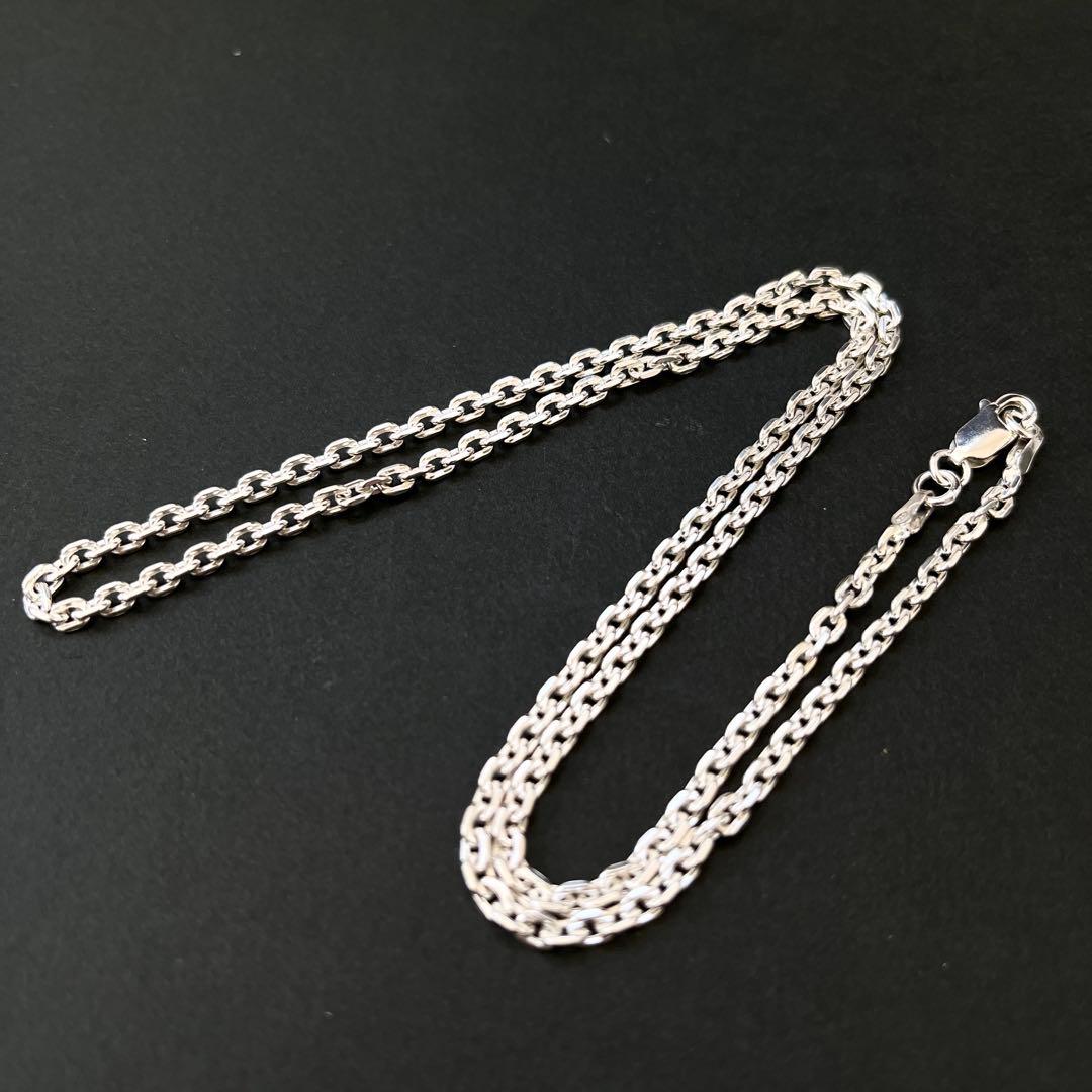 シルバー925 小豆チェーン ネックレス 50cm幅3mm アズキチェーン 新品