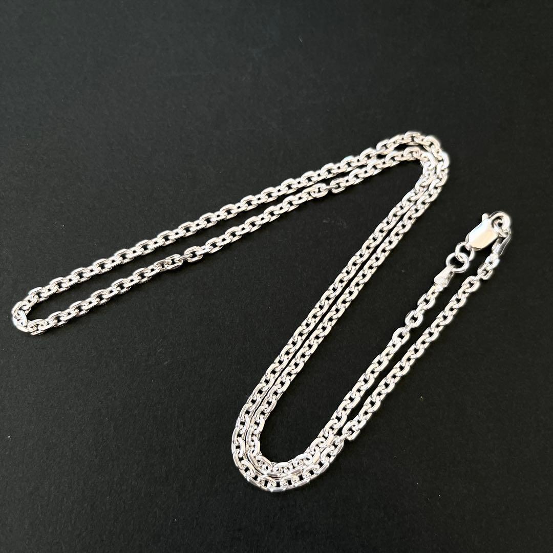 シルバー925 小豆チェーン ネックレス 50cm幅3mm アズキチェーン 新品