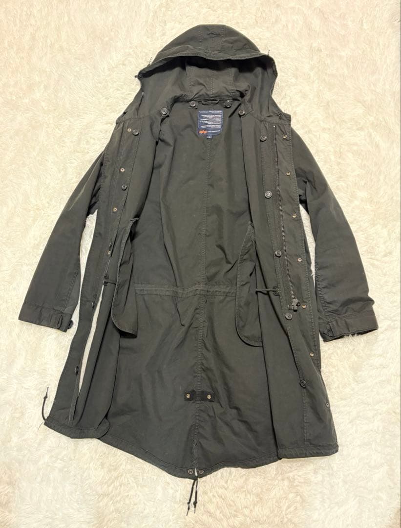 Alpha Industries XL 黒 コート 取外し可