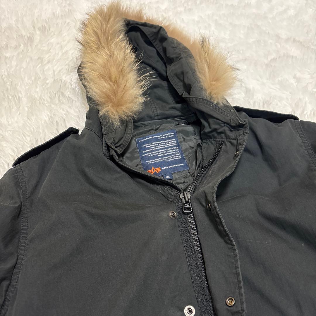 Alpha Industries XL 黒 コート 取外し可