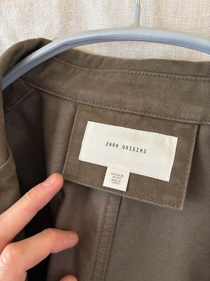 【希少】ZARA ORIGINS ウォッシュ加工コットンブレザー　XL