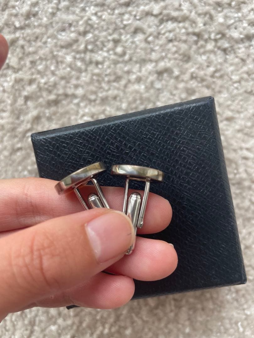 PRADA プラダ カフリンクス カフス ブラックロゴ入り