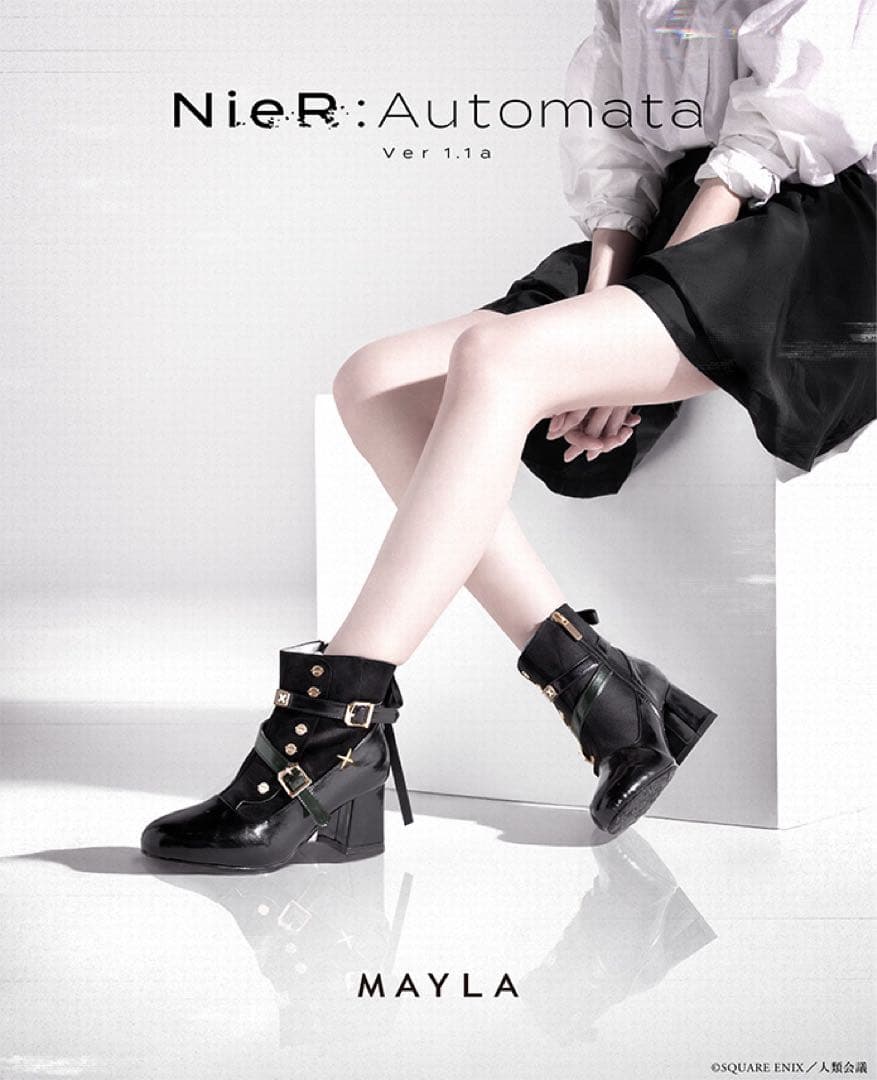 新品NieR: Automata Mayla 9sブーツ ブラック38・24.5