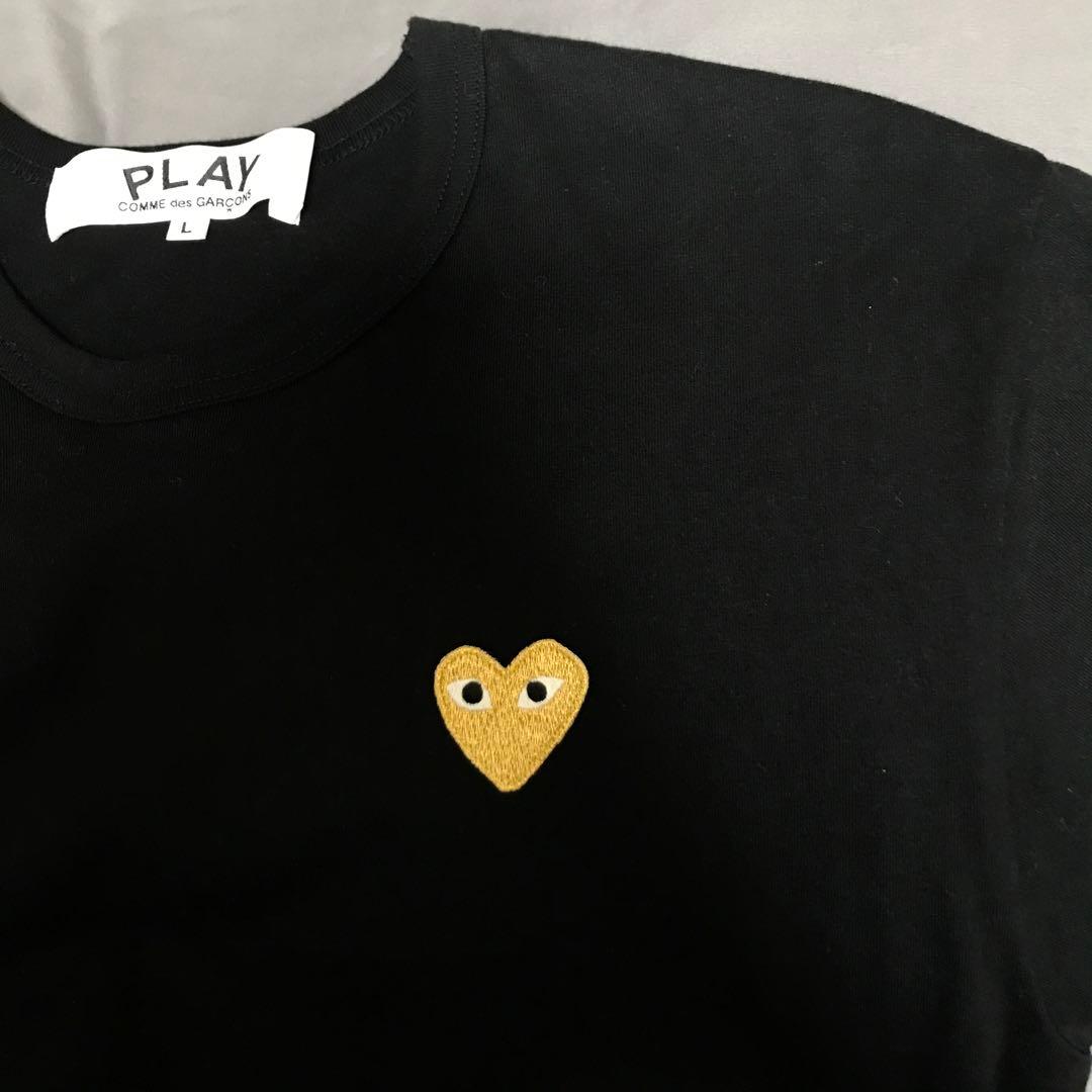 PLAY COMME des GARCONS ブラック　ゴールド　Tシャツ　L