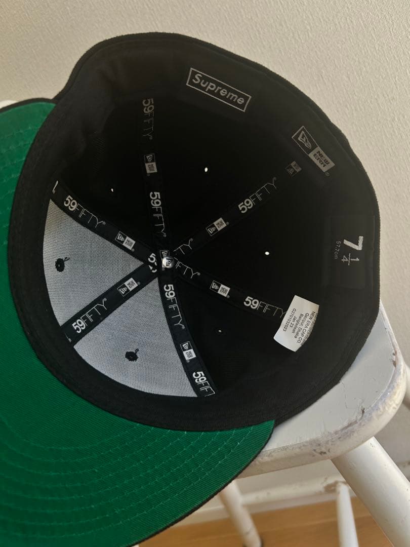 Supreme ブラック キャップ 7 1/4 美品　シュプリーム