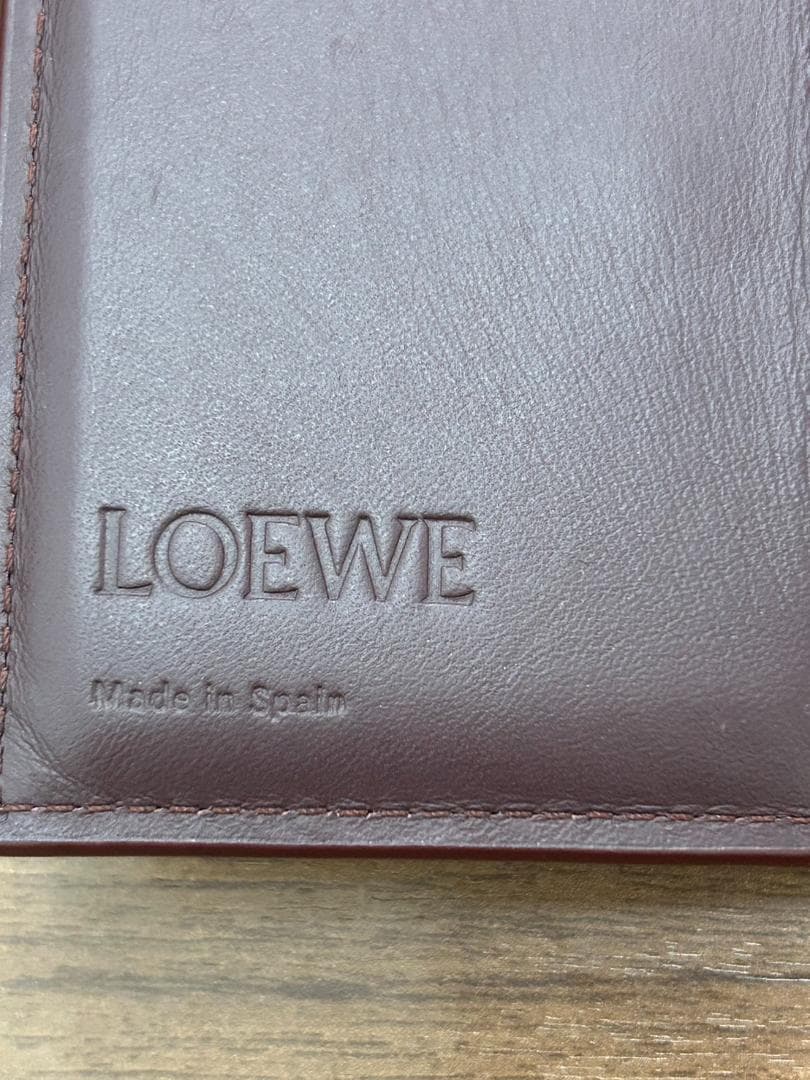 ア*ス様 【Ｃ】★LOEWE ロエベ　 三つ折り財布 バーガンディ★