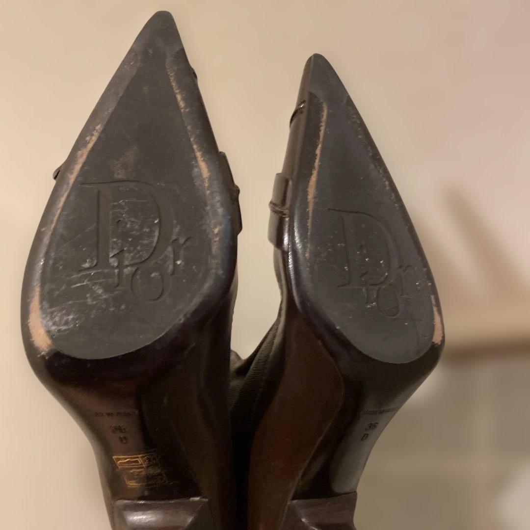 レア❤︎ Dior ❤︎ディオール❤︎ DIORロゴデザイン レザーロングブーツ
