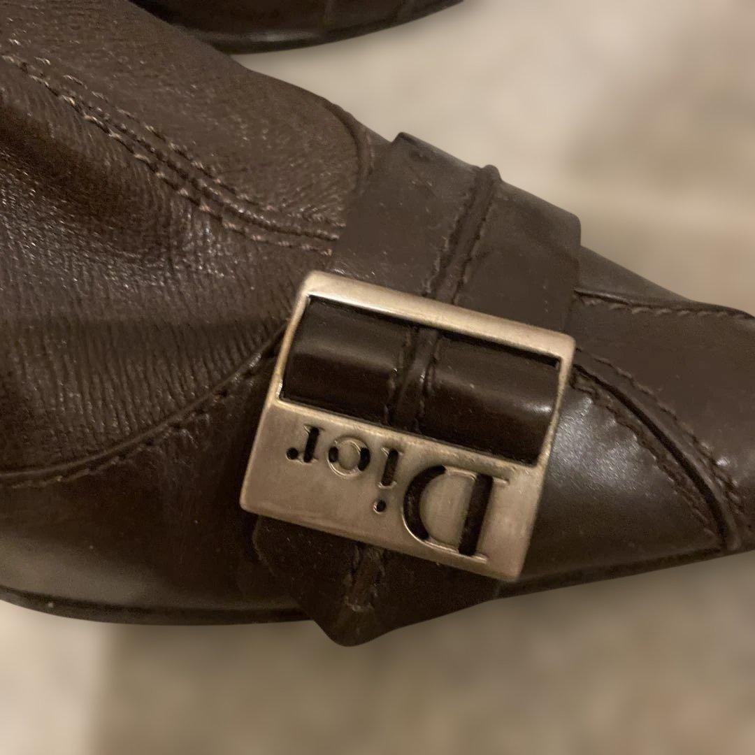 レア❤︎ Dior ❤︎ディオール❤︎ DIORロゴデザイン レザーロングブーツ