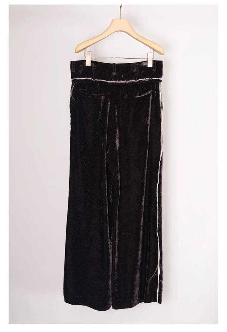 パンツ Blank \"CUT OFF VELVET TROUSERS\"